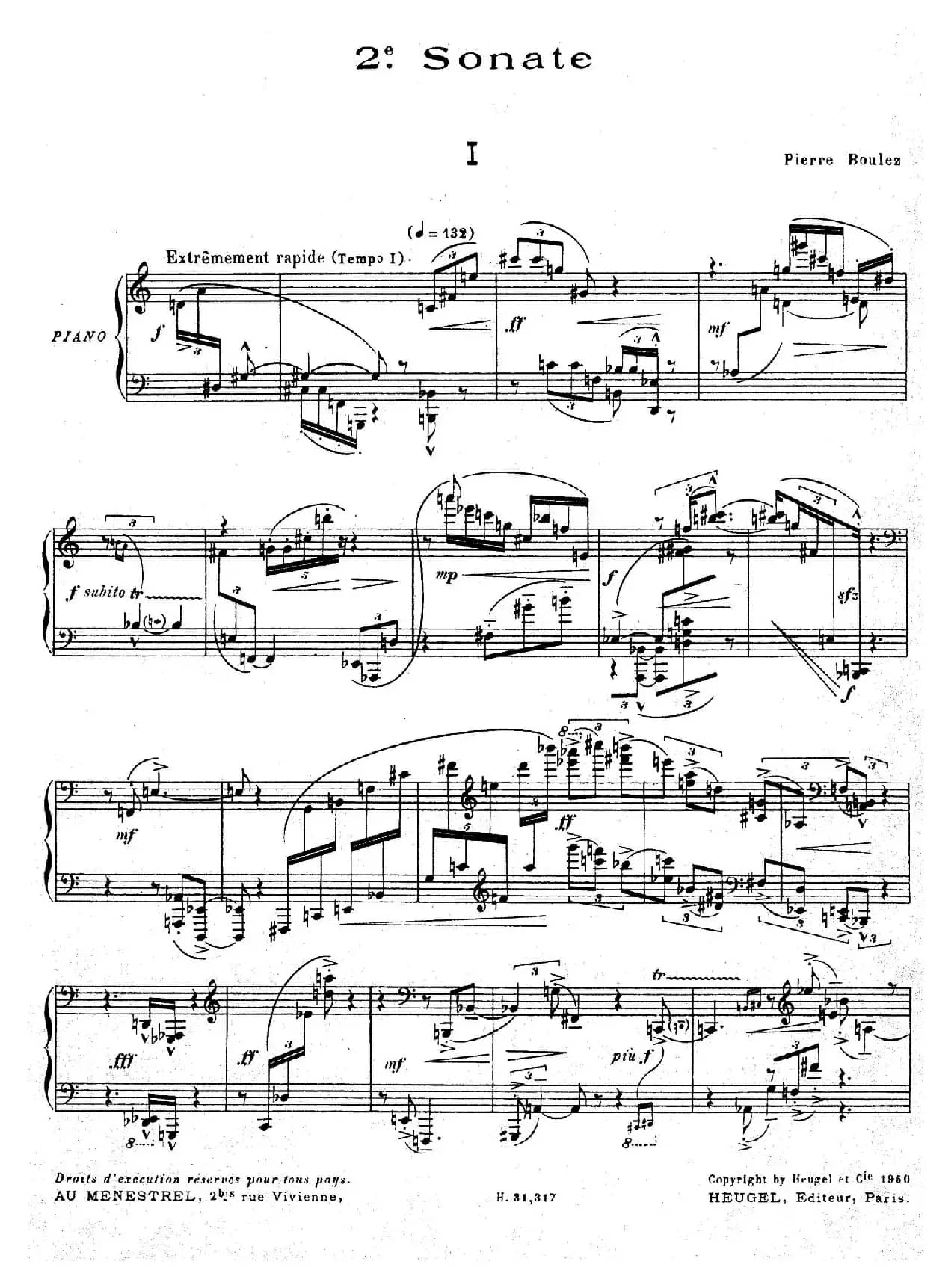 布莱兹第二钢琴奏鸣曲（Ⅰ）