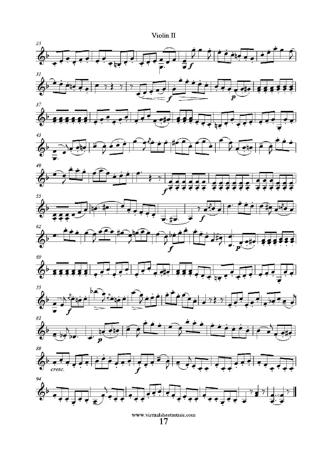 6 Small Duets（六部小合唱）Op.38 Violin II（第二小提琴分谱）