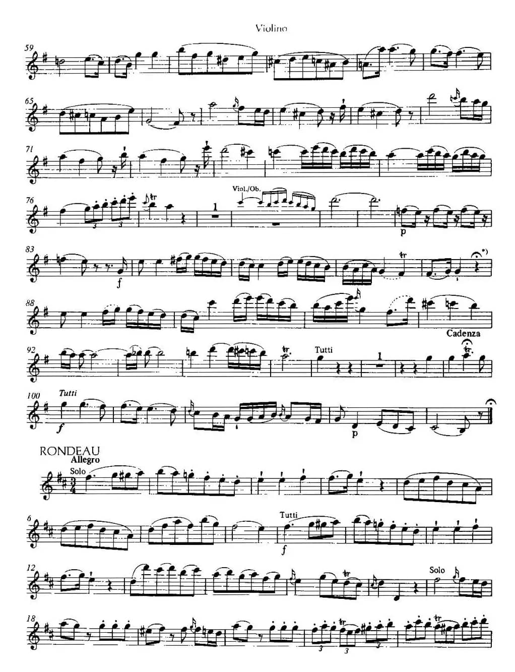 D大调第二小提琴协奏曲 KV211