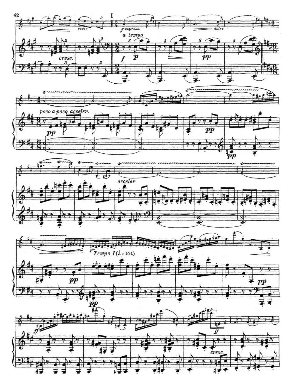 Symphonie Espagnole Op.21，No.5（西班牙交响曲）（小提琴+钢琴伴奏）