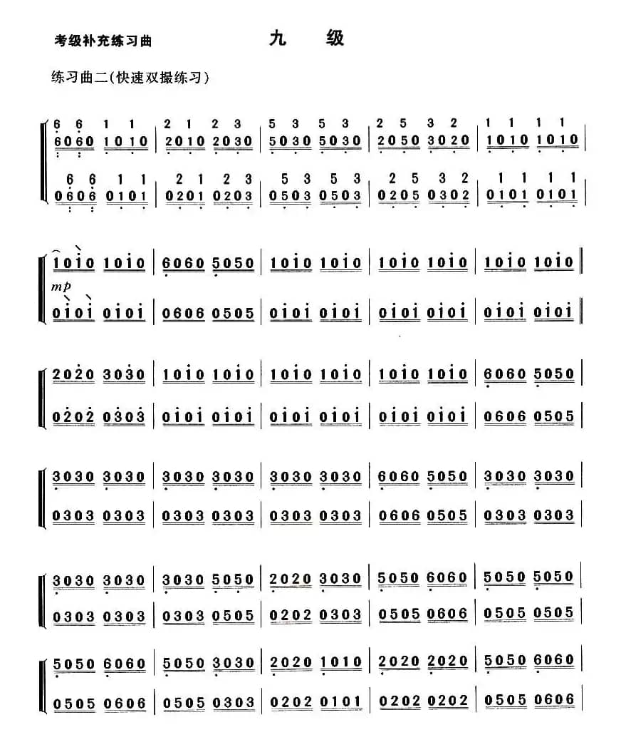考级补充练习曲（九级）