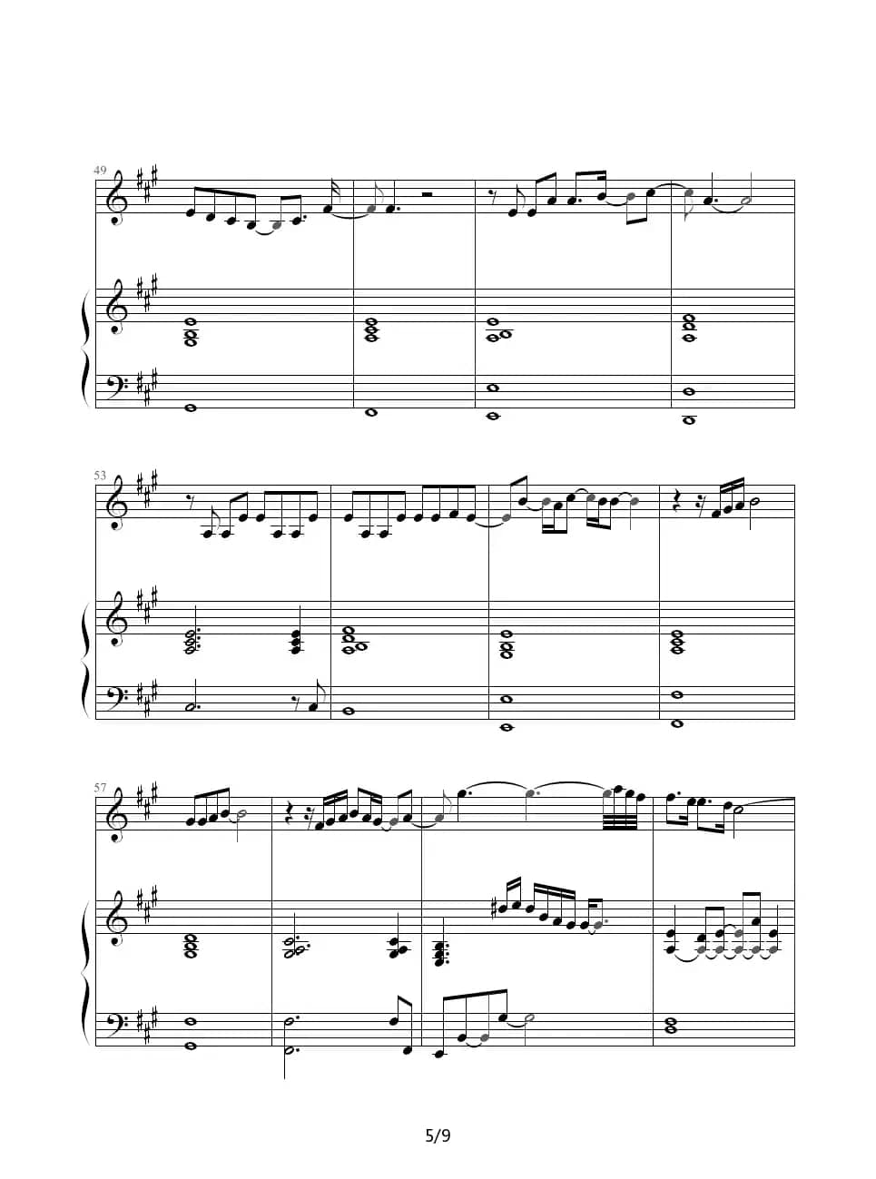 永远的第一天（钢琴伴奏谱）