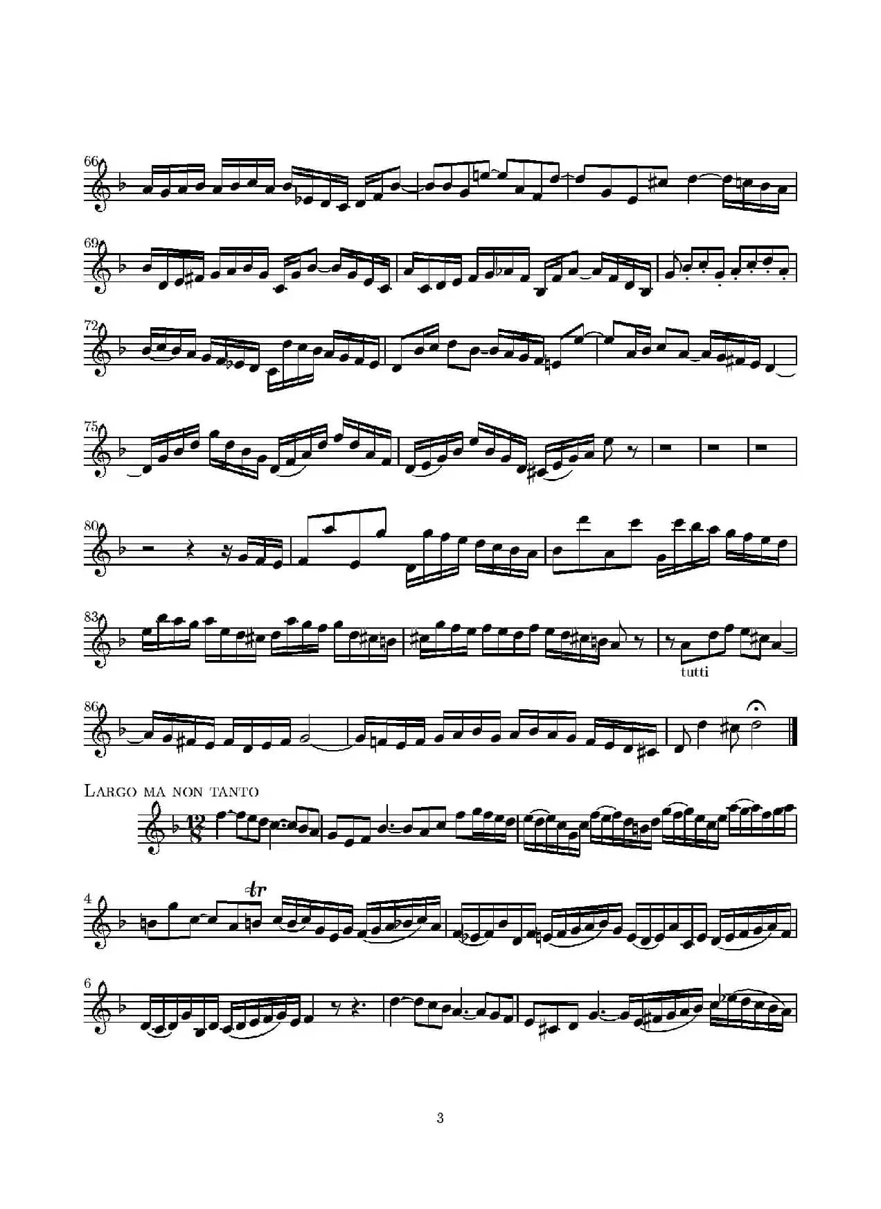 D小调无伴奏协奏曲（第二·独奏小提琴分谱）