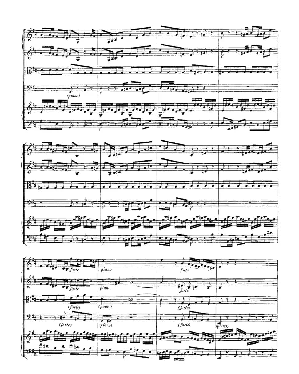 Harpsichd Concerto in D Maj BWV 1054（D大调第三号古钢琴协奏曲·总谱）