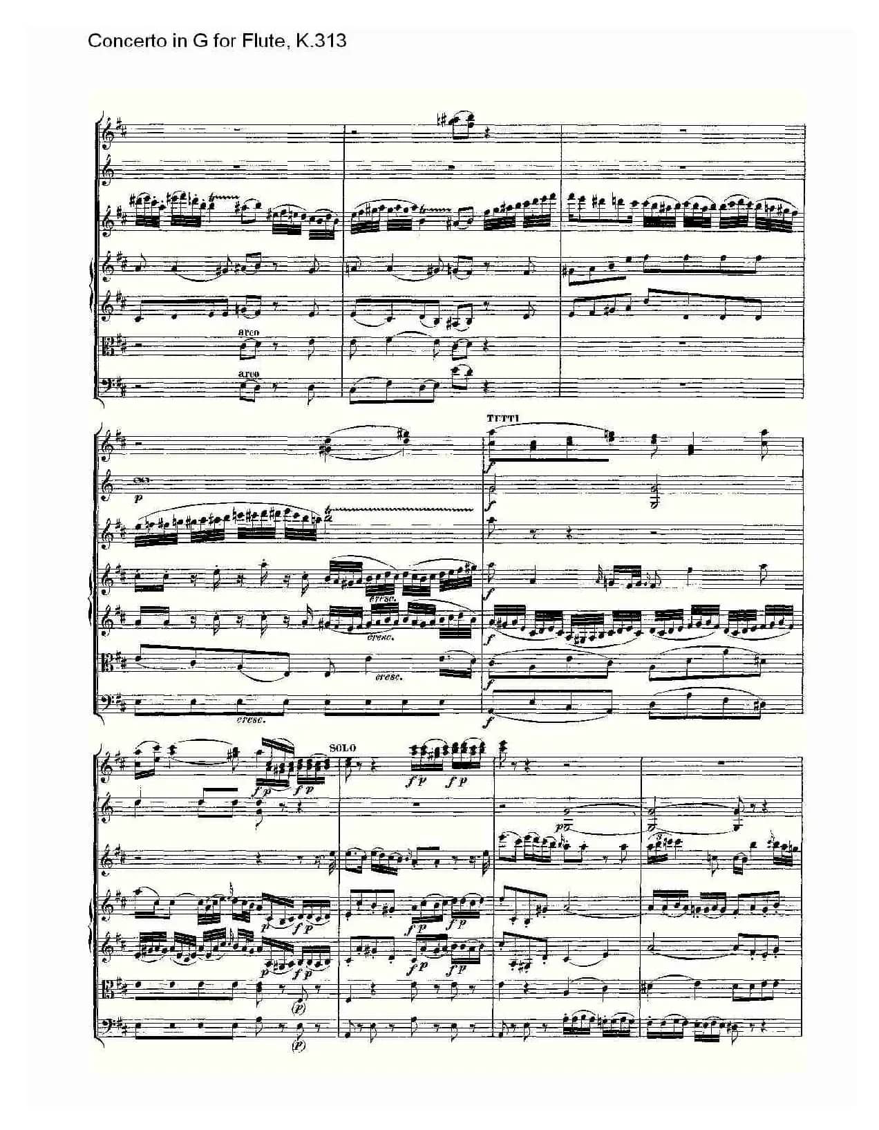 Concerto in G for Flute, K.313（G调长笛协奏曲, K.313）