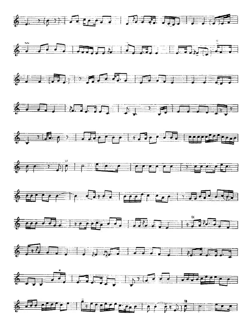 十二木卡姆：Ⅷ 乌夏克木卡姆 368——378（主旋律谱）