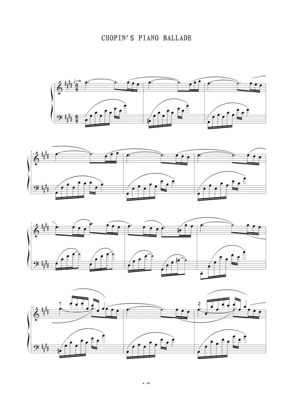 肖邦的钢琴叙事曲