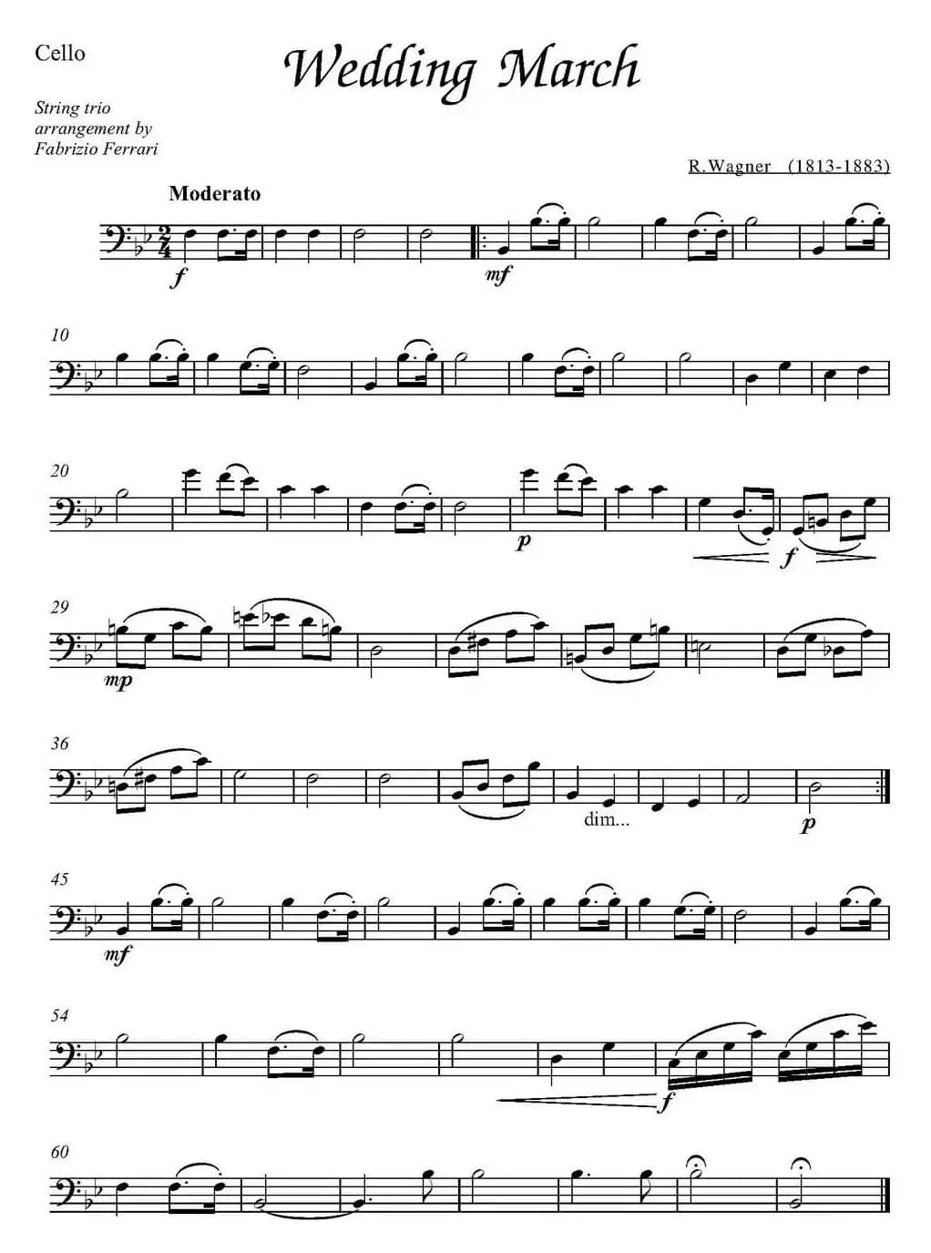 Wedding March（大提琴分谱）