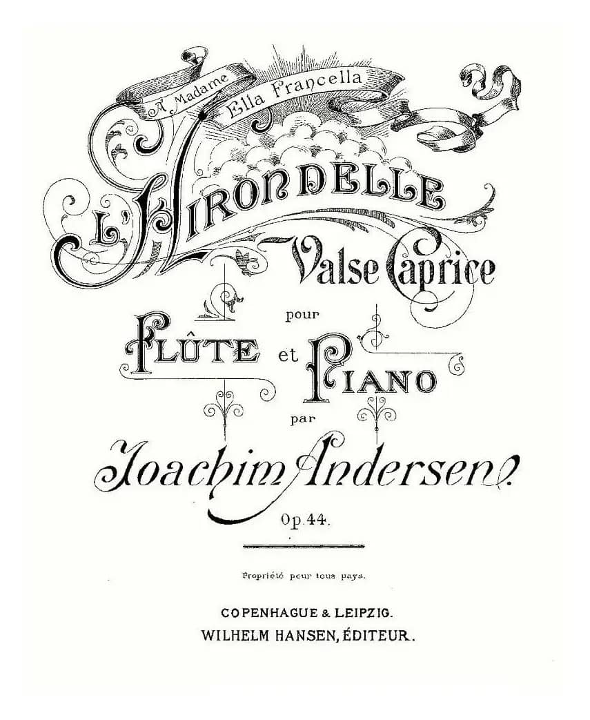 L'Hirondelle.Op.44（长笛+钢琴伴奏）