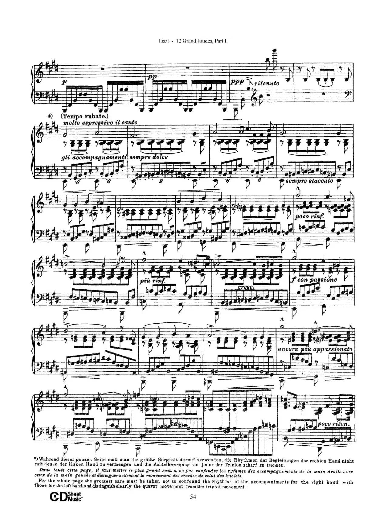 12 Grand Etudes S.137（12首华丽的练习曲·11）