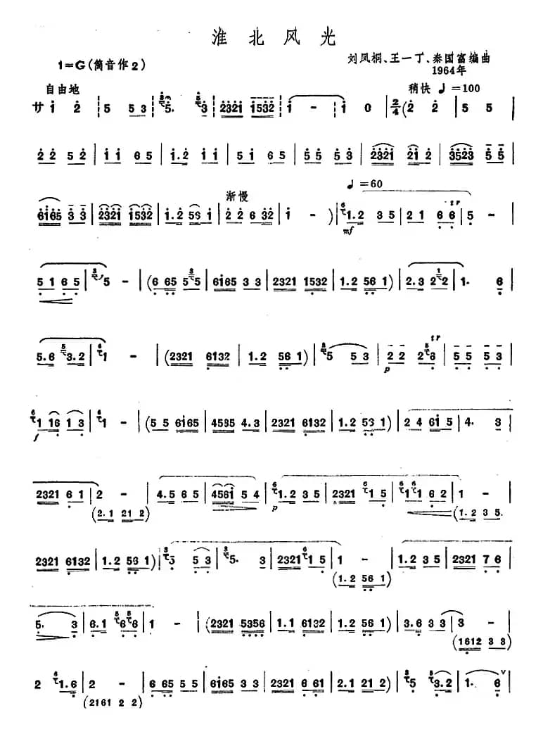 淮北风光（唢呐谱）