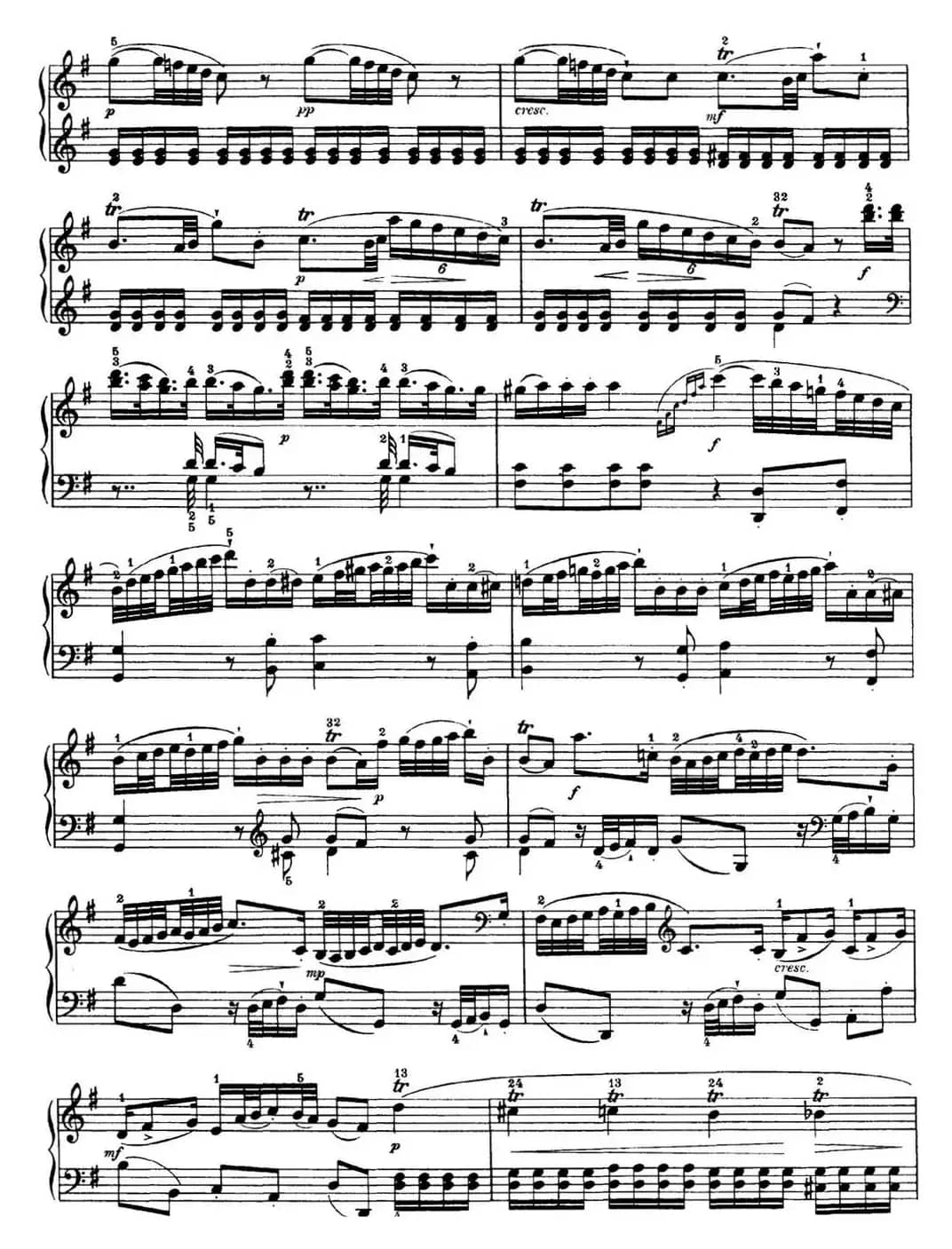 海顿 钢琴奏鸣曲 Hob XVI 6 Partita G major