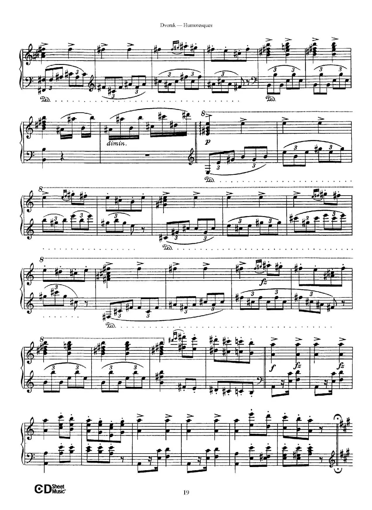 8 Humoresques Op.101（8首幽默曲·5）