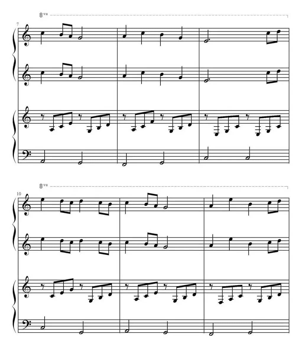 星月神话（四手联弹）