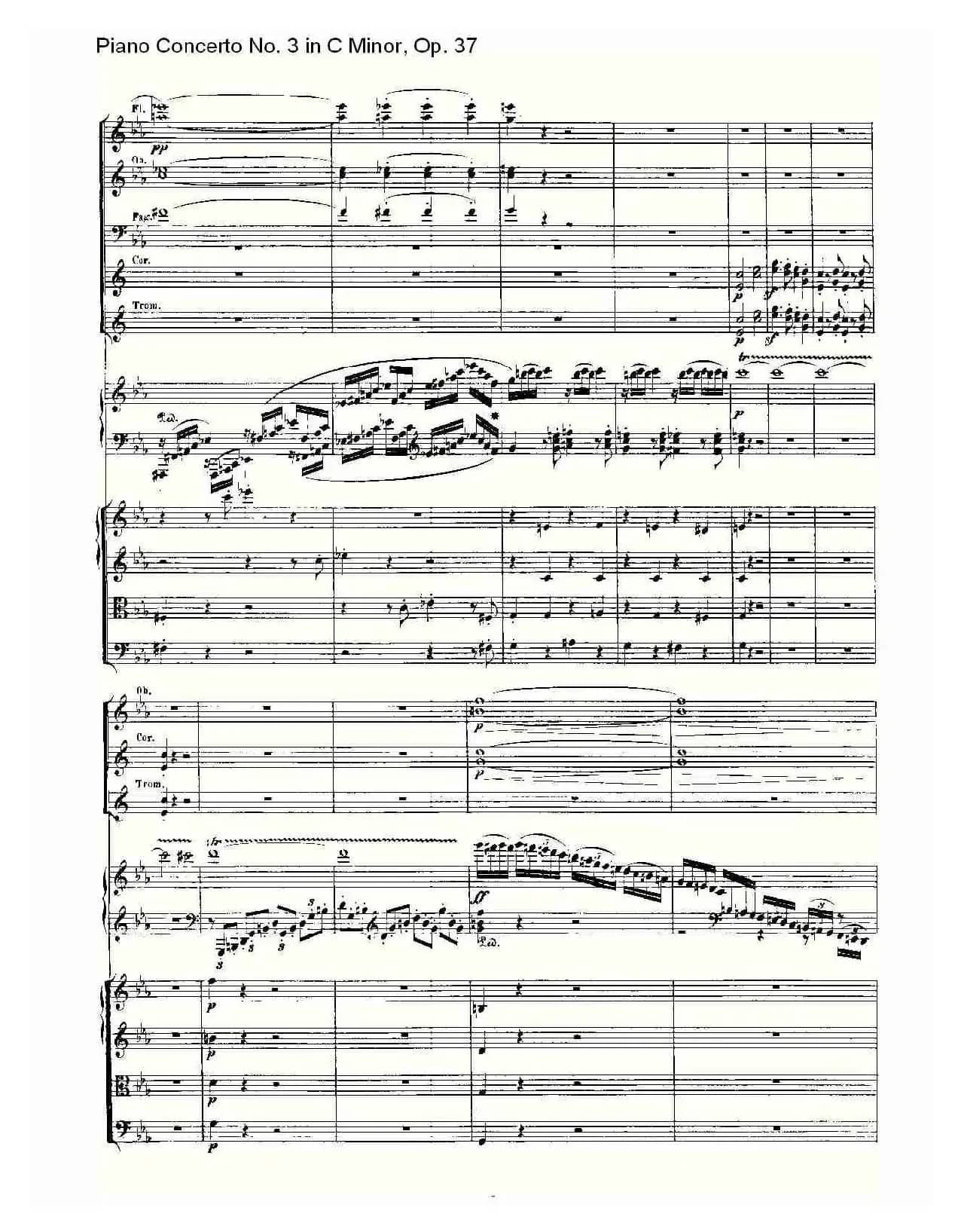 C小调钢琴第三协奏曲 Op.37  第一乐章