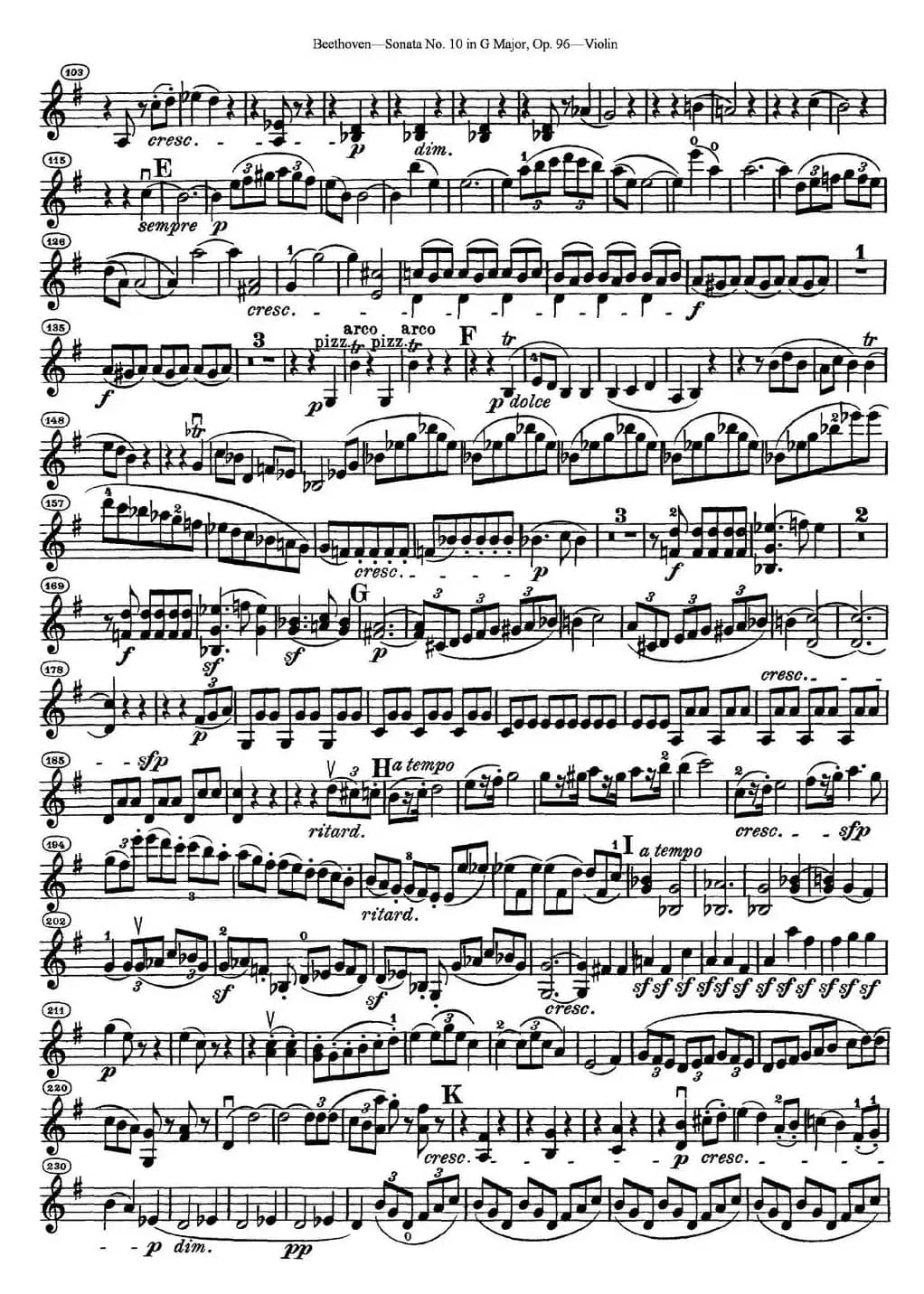 Violin Sonata No.10 in G Major Op.96