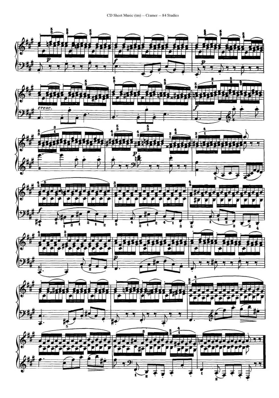 Cramer - 84 exercices（61—65）（克拉莫84首钢琴练习曲）