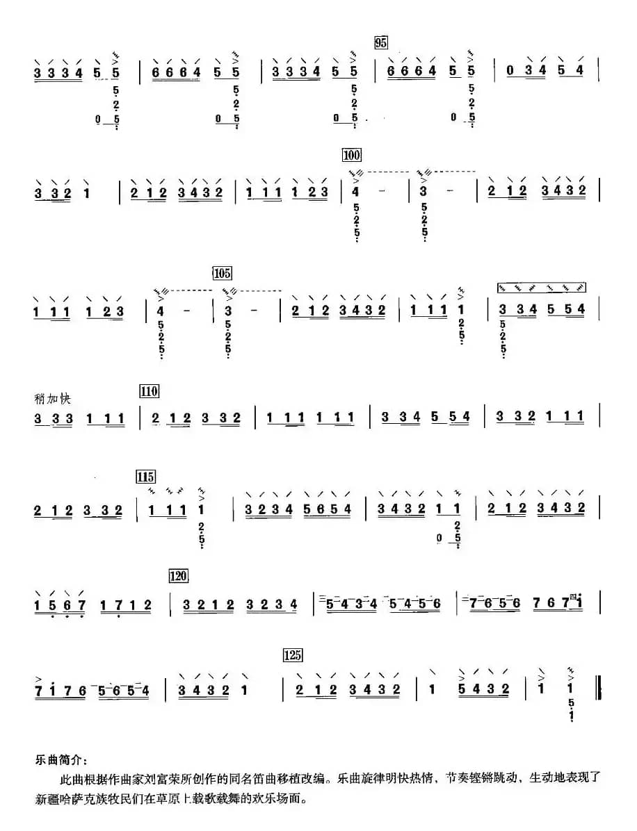 草原欢歌（阮谱）