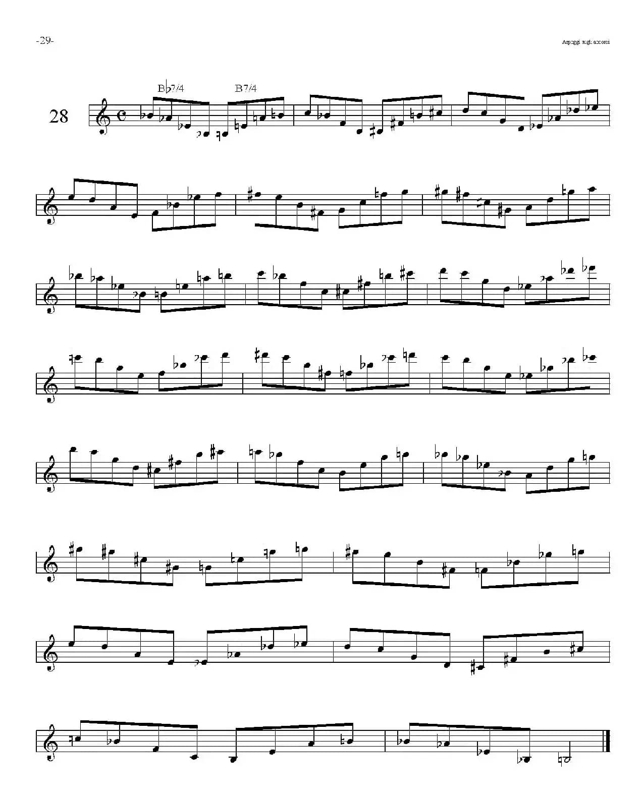 Sax Arpeggi sassofono F（音阶练习（上）21——28）