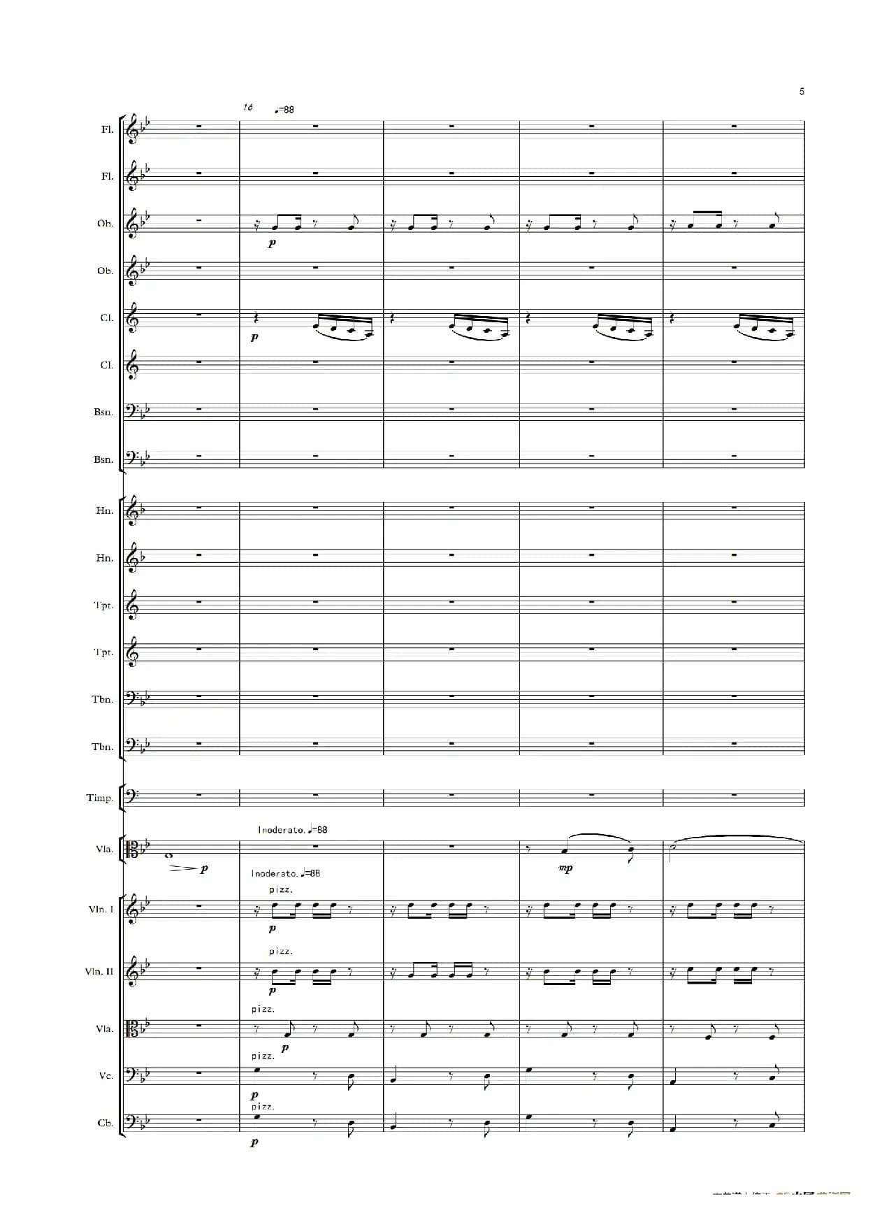 难忘的歌（中提琴与管弦乐队总谱）