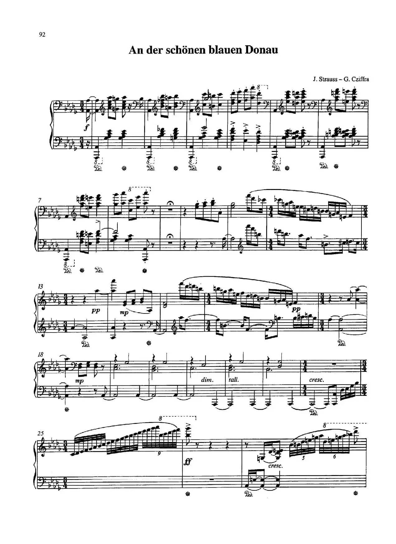 An Der Schonen Blauen Donau Op.314（蓝色多瑙河圆舞曲）