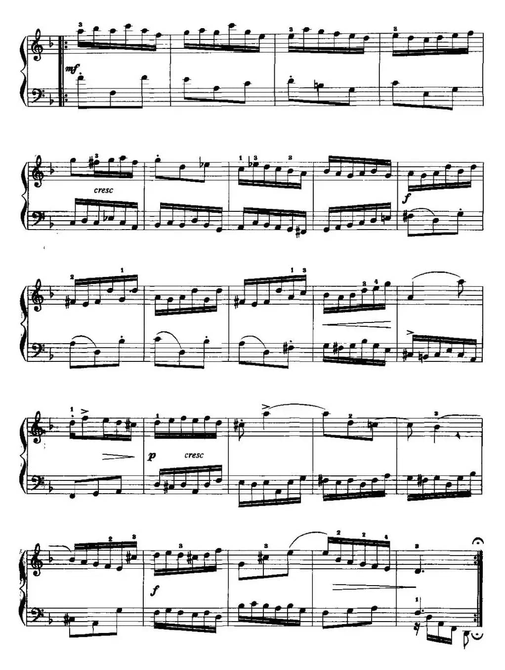 手风琴复调作品：d小调小前奏曲