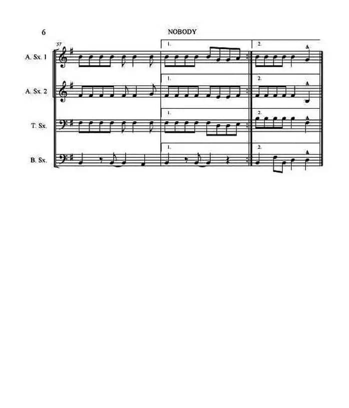 nobody（四重奏总谱）