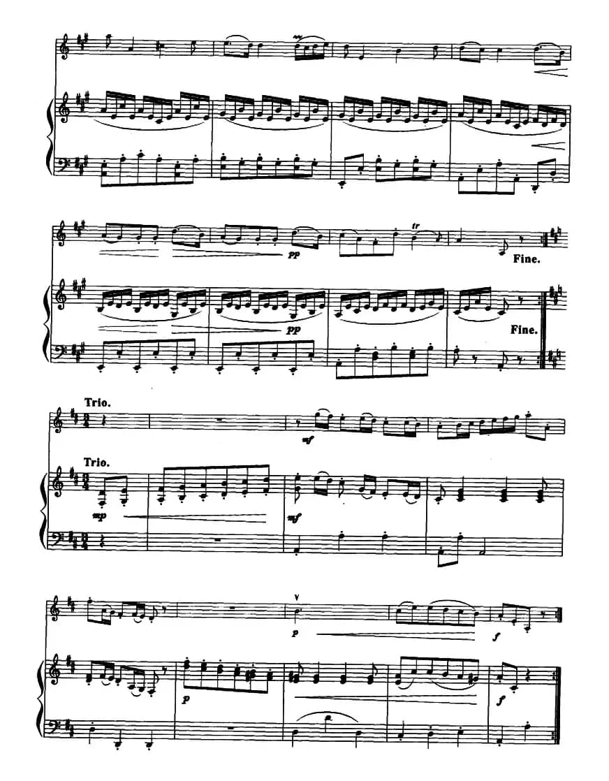 小步舞曲（博凯里尼作曲版、小提琴+钢琴伴奏）