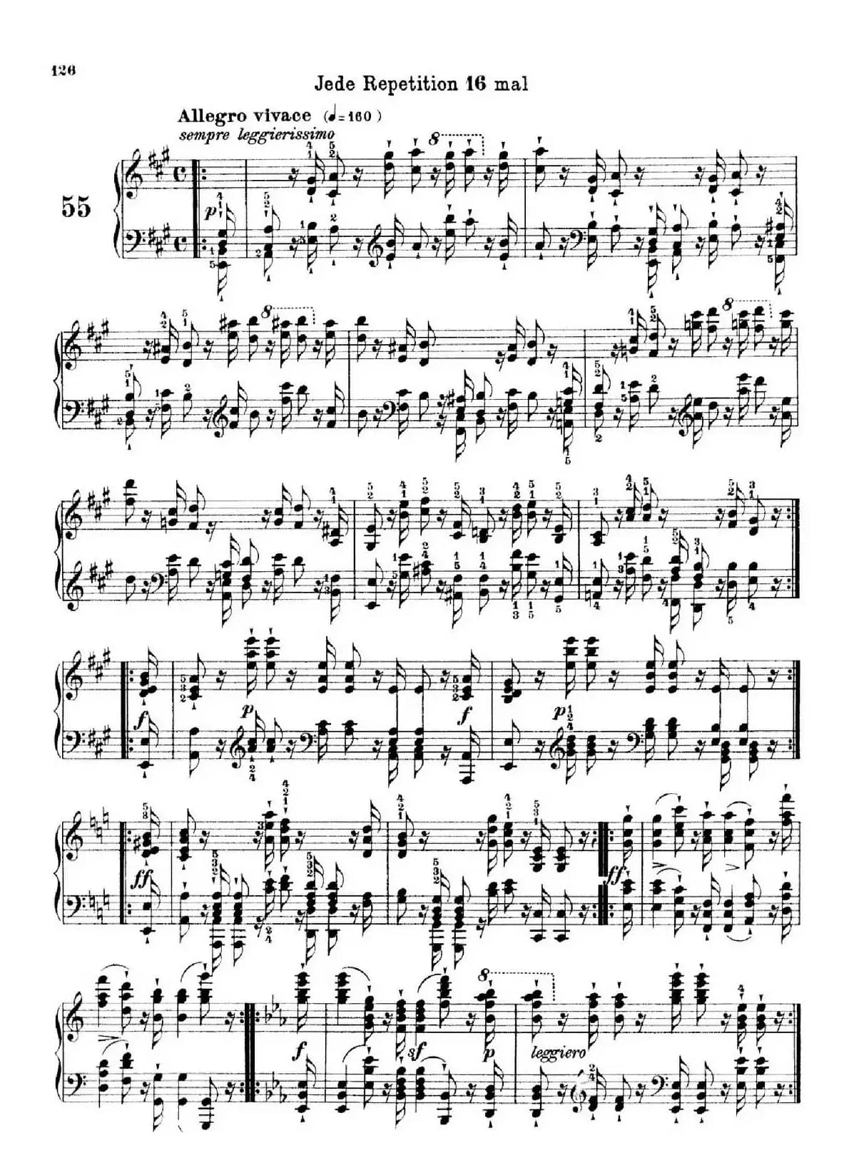 School of the Virtuoso Op.365（60首钢琴高级练习曲·55）