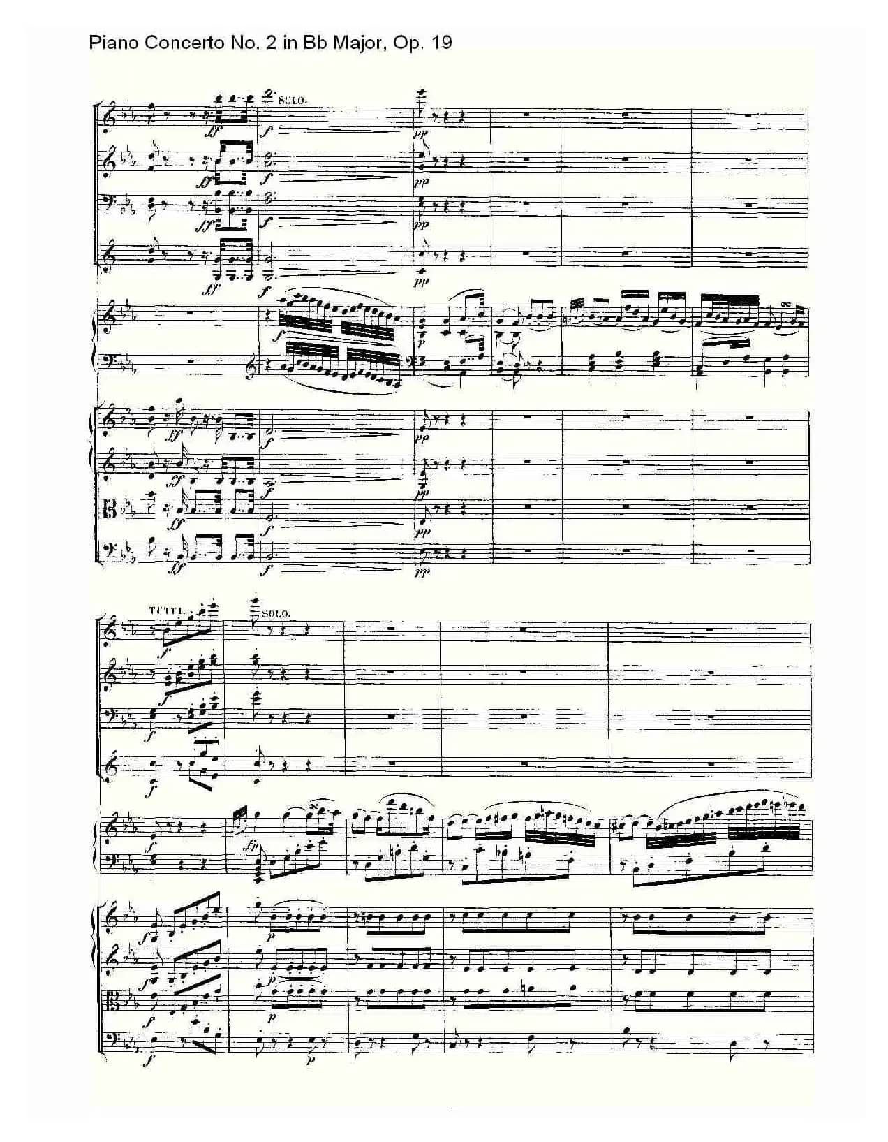 Bb大调钢琴第二协奏曲 Op. 19 第二乐章