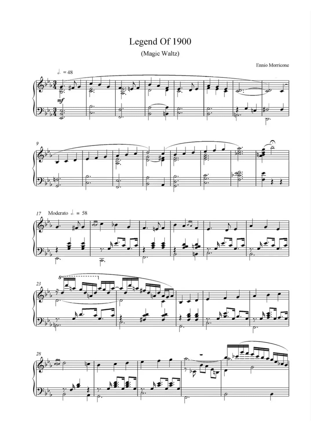 魔幻圆舞曲  Legend of 1900（选自电影《海上钢琴师》）