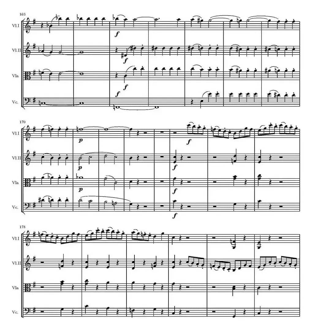 String Quartet KV.387（G大调弦乐四重奏）