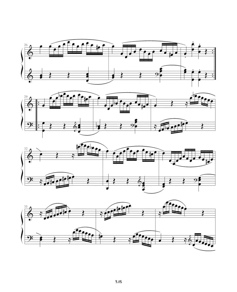 奏鸣曲 Sonatas K.545（Mozart 制谱版）