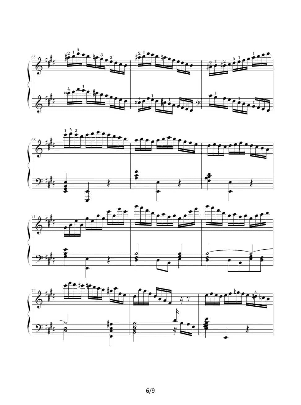 E大调练习曲（Op.72 No.1）