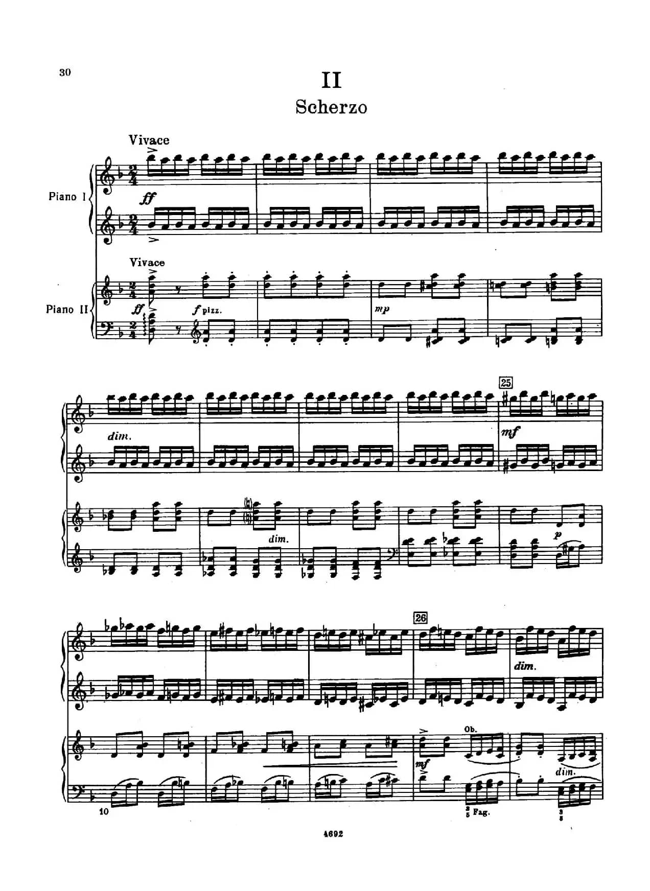 Piano Concerto No.2 in g Minor Op.16（g小调第二钢琴协奏曲·Ⅱ·双钢琴）