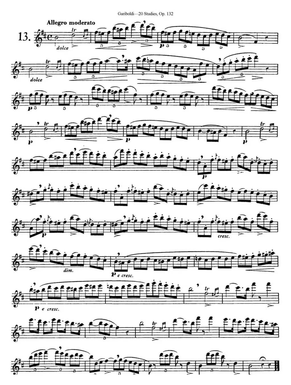 二十首练习曲作品132号之13