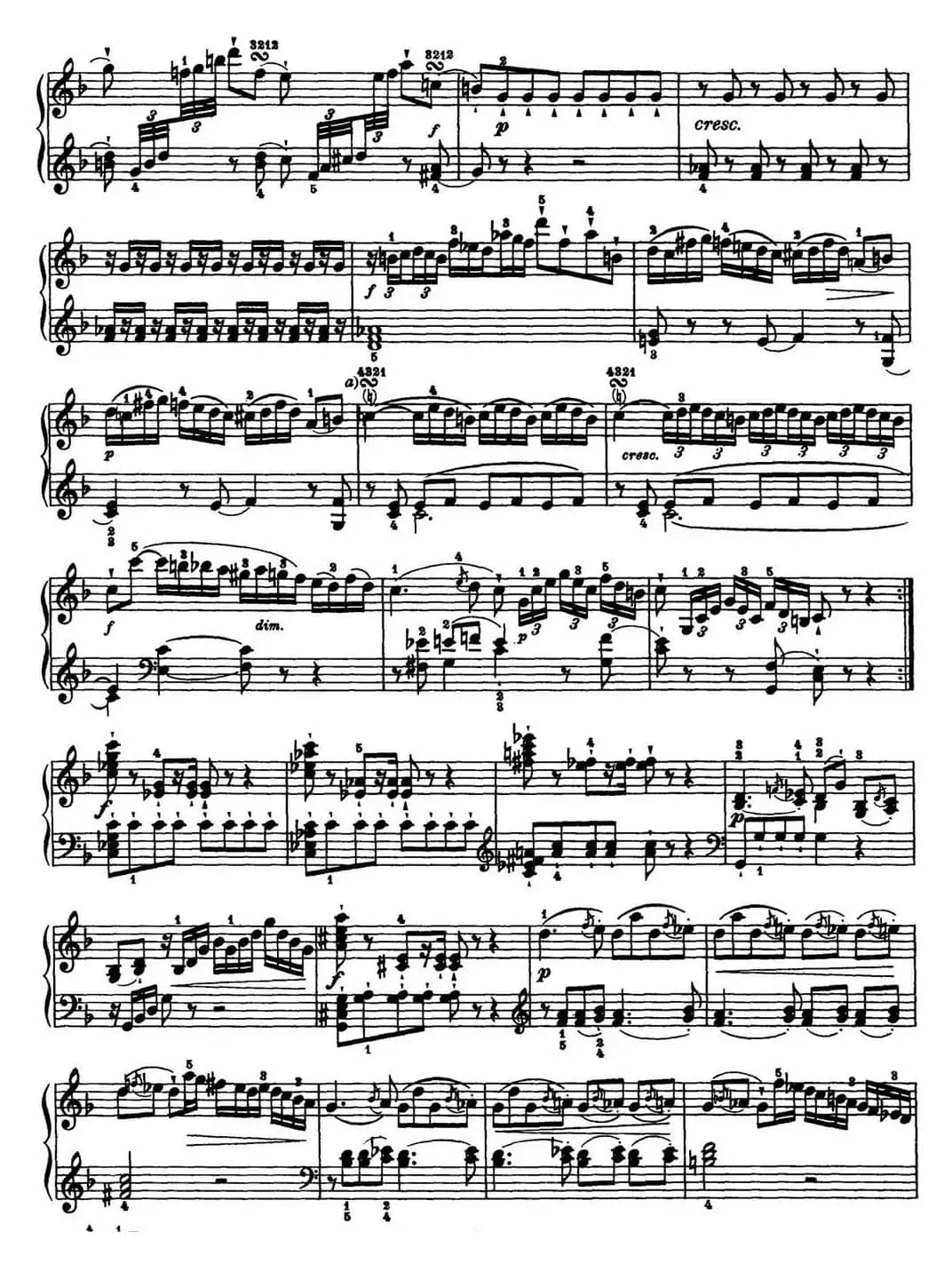 海顿 钢琴奏鸣曲 Hob XVI 29 in F major