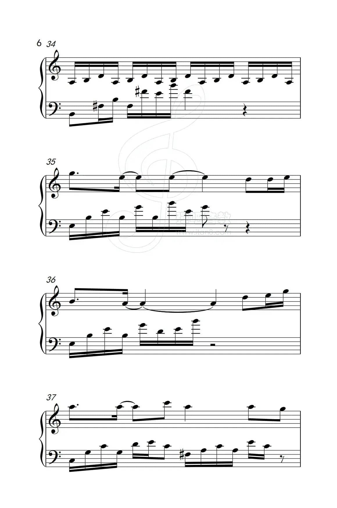 吻别（《弹吧音教》制谱版）