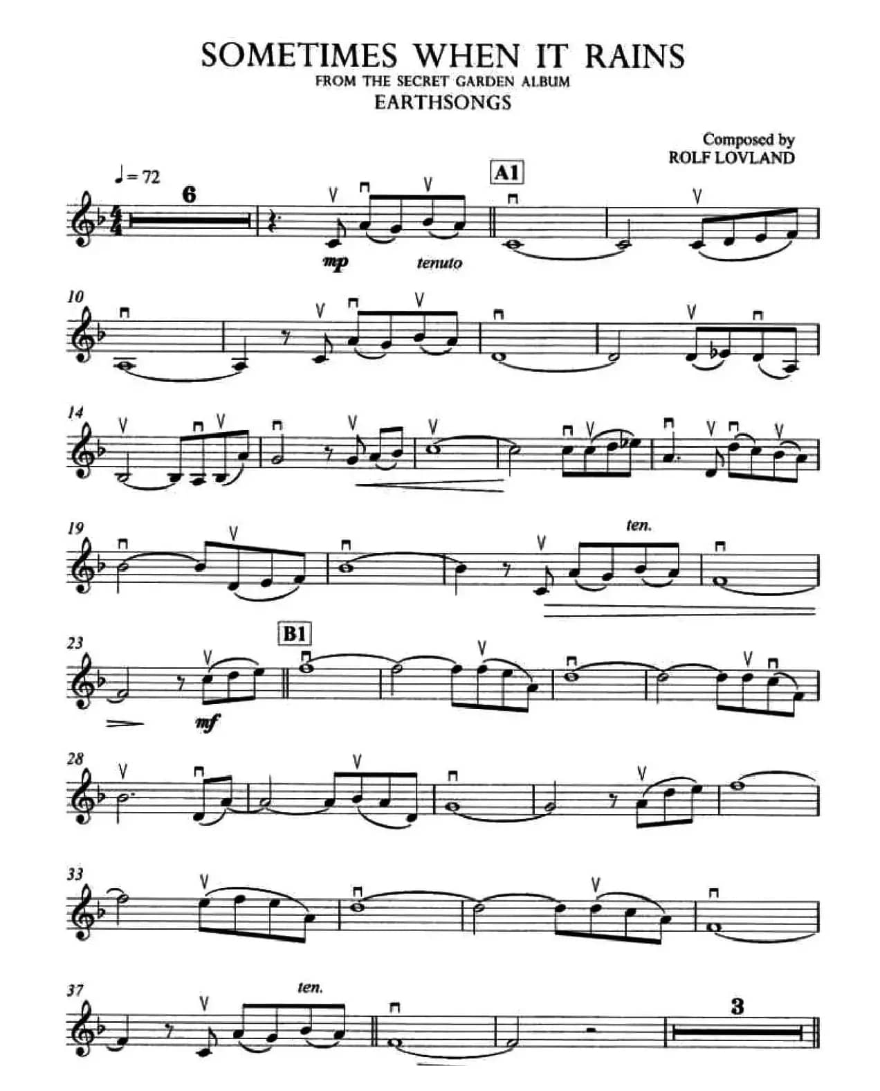 SOMETIMES WHEN IT RAINS（下雨的时候）