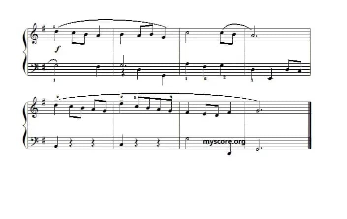 巴赫初级钢琴曲之四：小步舞曲