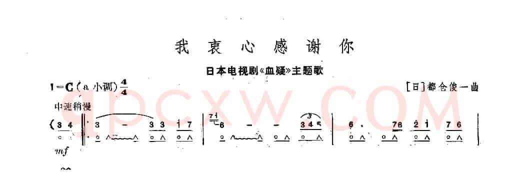 我衷心感谢你