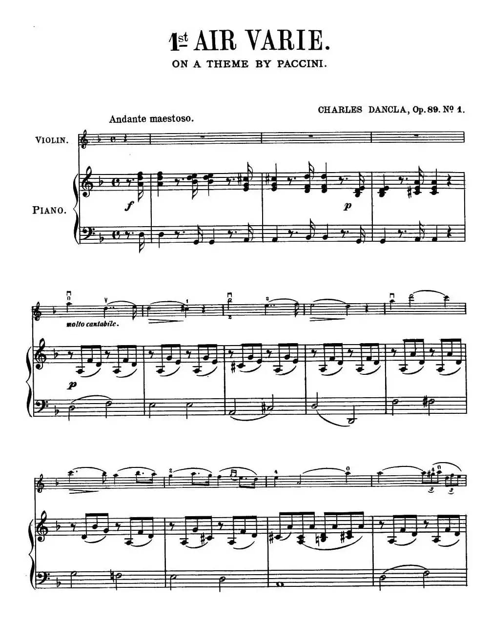 AIR VARIE（小提琴+钢琴）