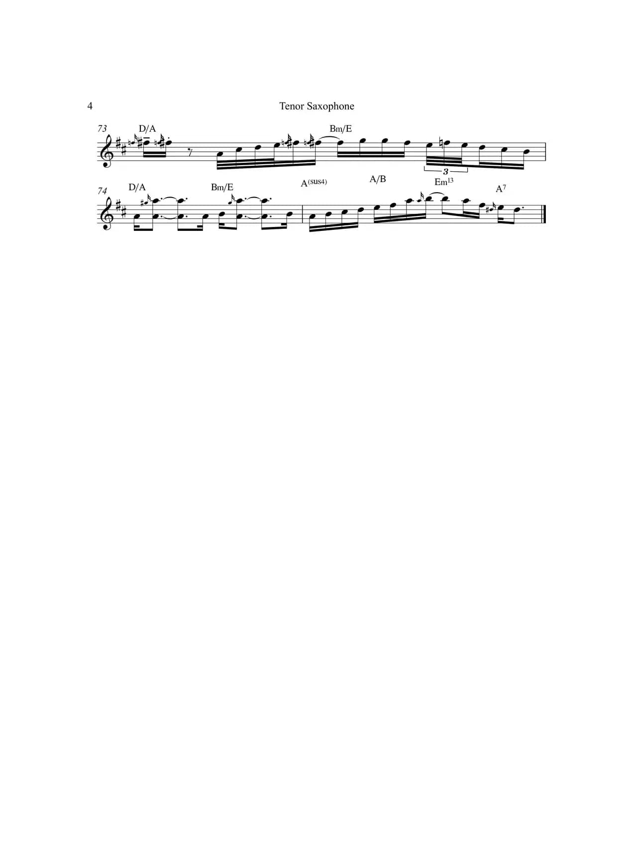 So Amazing（次中音萨克斯）