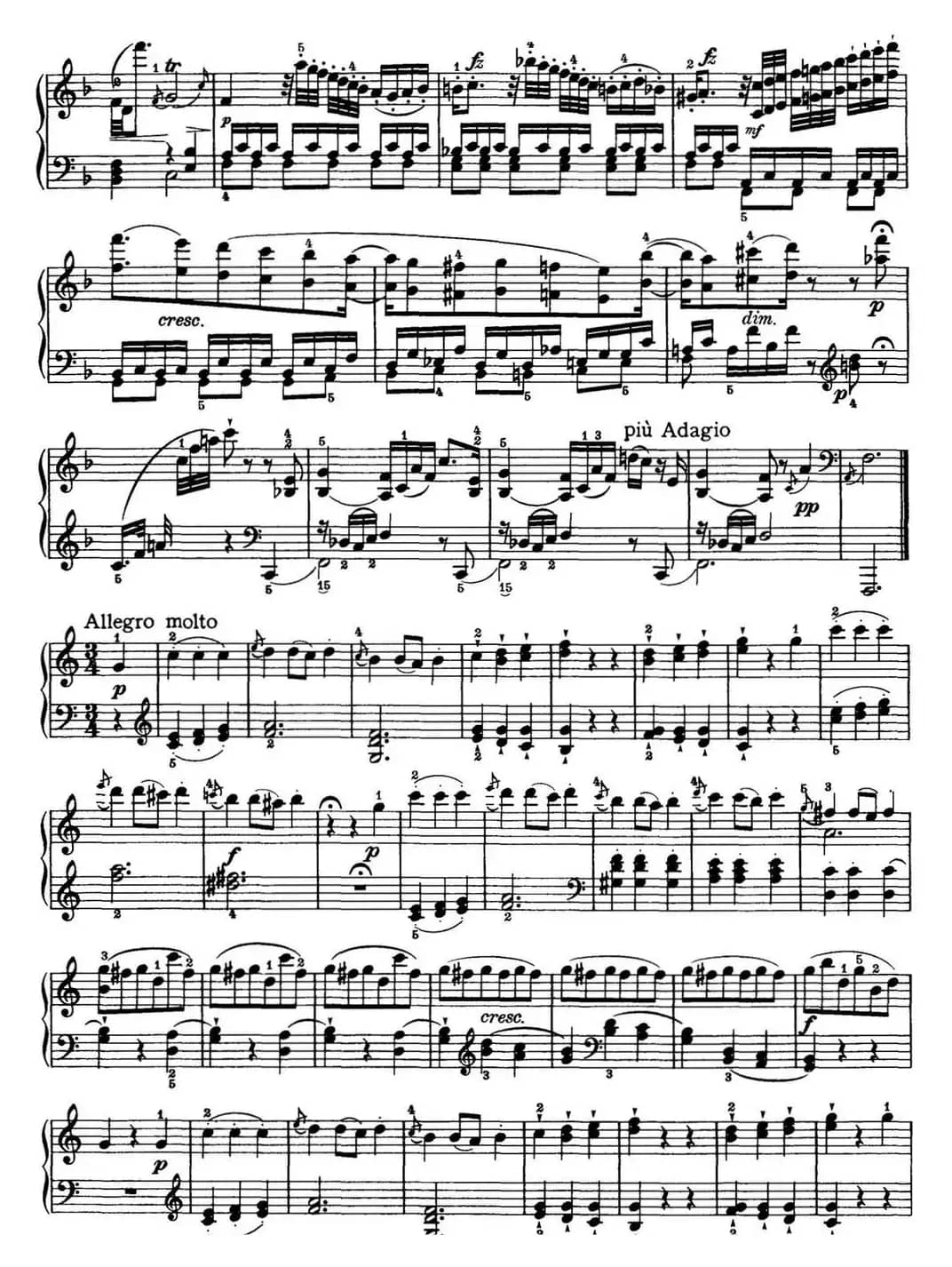 海顿 钢琴奏鸣曲 Hob XVI 50 in C major