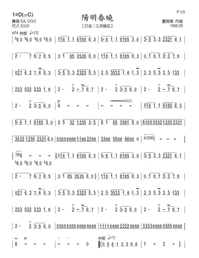 阳明春晓（又名：三月桃花）