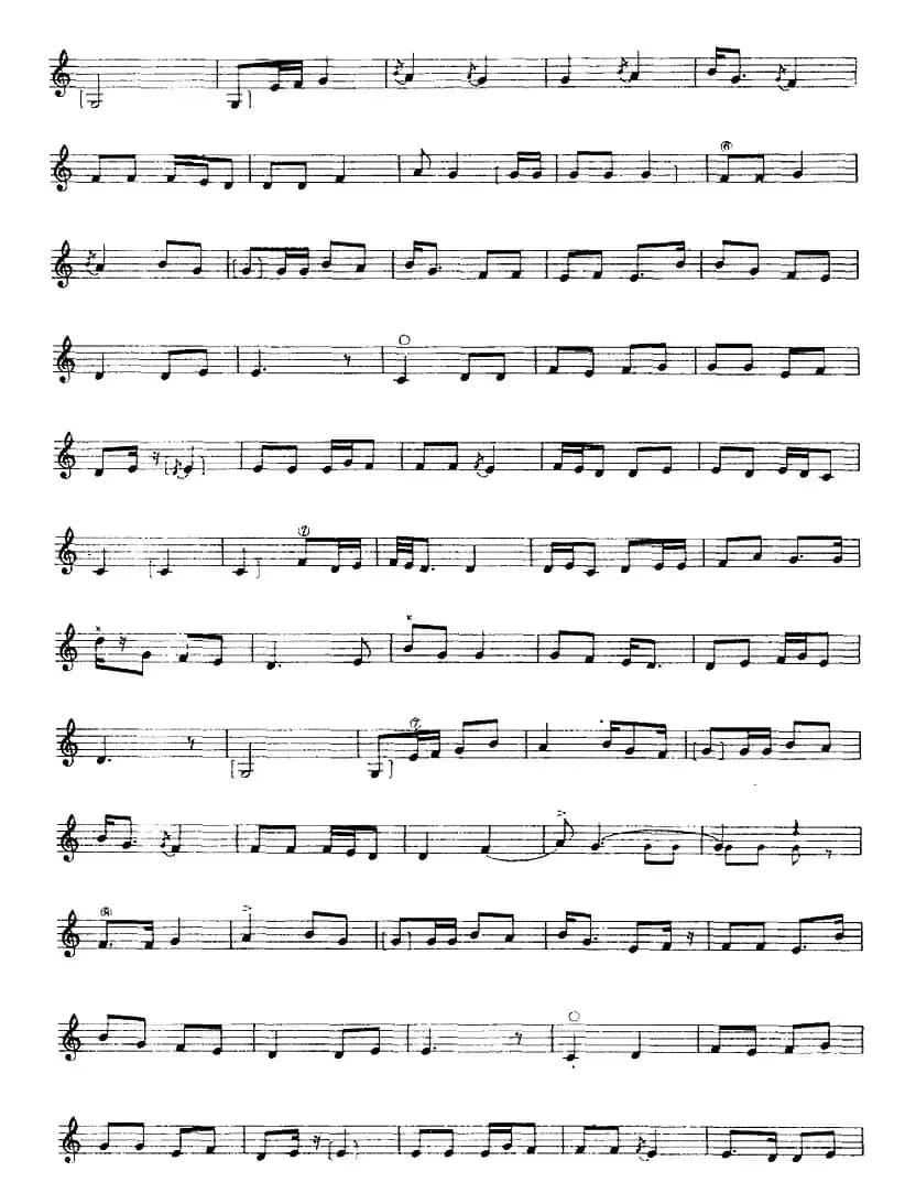 十二木卡姆：Ⅵ 乌扎勒木卡姆 276——286（主旋律谱）