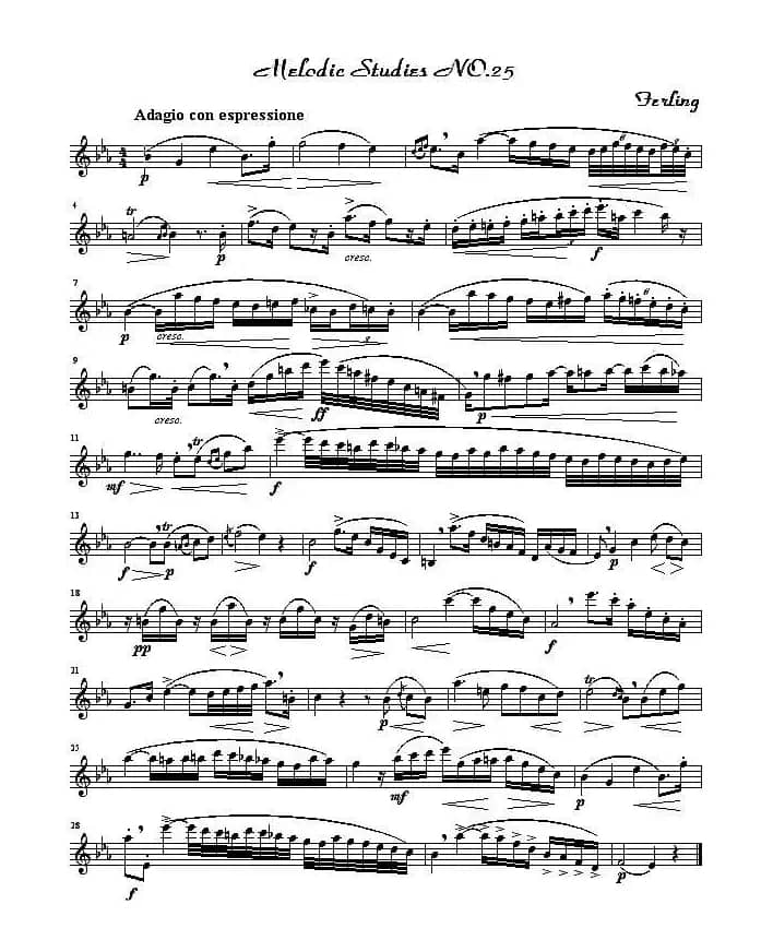 四十八首旋律练习曲之二十五