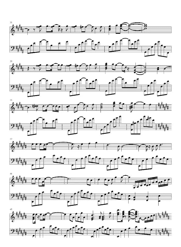 鸟之诗（简易钢琴完整版）