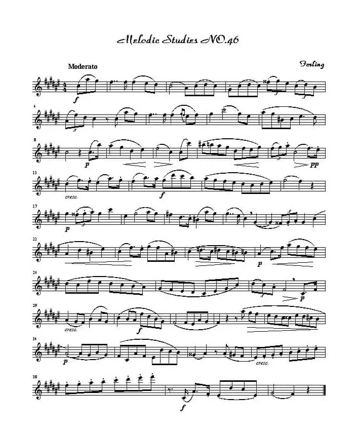 四十八首旋律练习曲之四十六