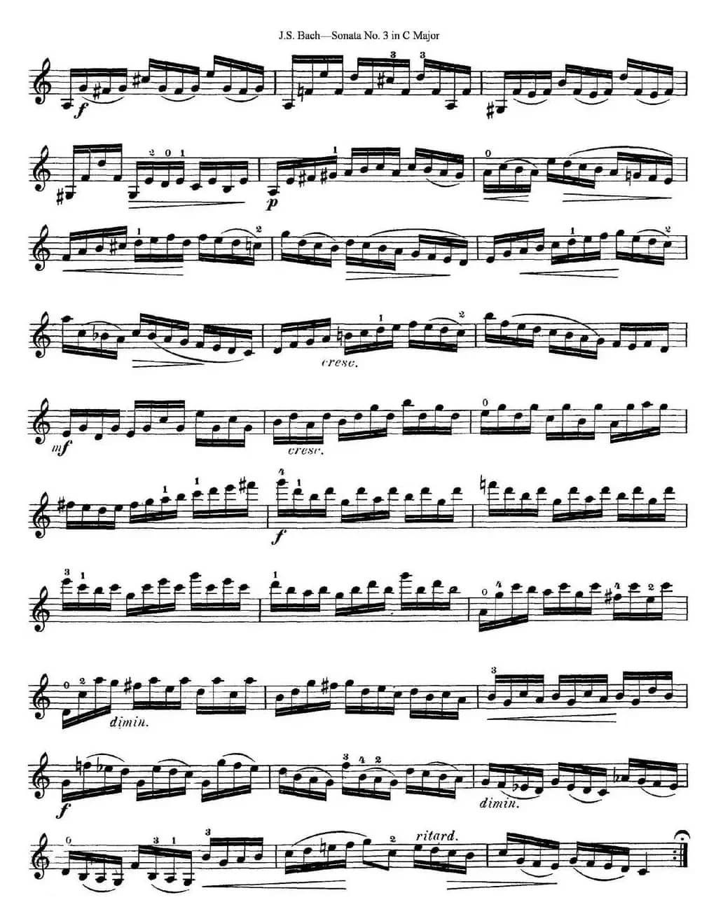 6 Violin Sonatas and Partitas 5.Sonata No.3 in C Major